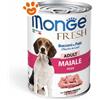 Monge Dog Fresh Adult Maiale - Lattina Da 400 Gr - CONFEZIONE RISPARMIO