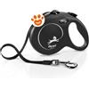 Ferribiella Dog Guinzaglio Flexi Classic Fettuccia Nero - fino a 50 kg