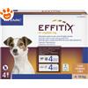 Virbac Dog EFFITIX Spot-On Cani di Taglia Piccola (4-10kg) - Confezione Da 4 Pipette