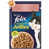 Purina Cat Felix Sensations Jellies Salmone con Gamberetti in Gelatina - Bustina Da 85 Gr - CONFEZIONE RISPARMIO