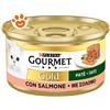 Purina Cat Gourmet Gold Patè con Salmone - Lattina Da 85 Gr - CONFEZIONE RISPARMIO