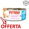 Petreet Cat Adult Tonno Rosa e Pesce Bianco - Lattina da 70 Gr - CONFEZIONE RISPARMIO