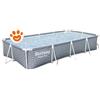 Bestway Piscina Rettangolare Steel Pro (366x201x66cm) Motivo a Foglia con Pompa a Filtro Art. 561FV - Steel Pro (366x201x66cm)