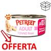 Petreet Cat Adult Tonno Rosa e Gamberetti - Lattina da 70 Gr - CONFEZIONE RISPARMIO