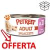 Petreet Cat Adult Sfilaccetti di Tonno e Pollo - Lattina da 70 Gr - CONFEZIONE RISPARMIO