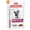 Royal Canin Cat Veterinary Diet Renal Manzo - Bustina Da 85 Gr - CONFEZIONE RISPARMIO