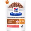 Hill's Pet Nutrition Prescription Diet k/d Kidney Care con Salmone - Bustina Da 85 Gr - CONFEZIONE RISPARMIO