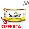 Schesir Dog Pollo con Prosciutto - Lattina da 150 Gr - CONFEZIONE RISPARMIO