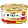 Purina Cat Gourmet Gold Intrecci di Gusto Pollo e Manzo - Lattina Da 85 Gr