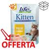 Life Cat Natural Kitten Pollo - Bustina Da 70 Gr - CONFEZIONE RISPARMIO