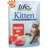 Life Cat Natural Kitten Manzo - Bustina Da 70 Gr - CONFEZIONE RISPARMIO