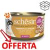 Schesir Cat Tonnetto con Filetti di Pollo in Brodo - Lattina da 70 Gr - CONFEZIONE RISPARMIO