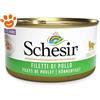 Schesir Cat in Cooking Water Filetti di Pollo al Naturale - Lattina Da 85 Gr - CONFEZIONE RISPARMIO