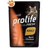 Prolife Cat Dualfresh Adult Manzo e Pollo - Bustina Da 85 Gr - CONFEZIONE RISPARMIO