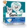 Sanicat Lettiera Agglomerante Active White - Sacco Da 6 Lt