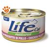 Life Cat Natural Pollo con Prosciutto di Pollo - Lattina Da 85 Gr - CONFEZIONE RISPARMIO