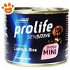 Prolife Dog Sensitive Puppy Mini Agnello e Riso - Lattina Da 200 Gr - CONFEZIONE RISPARMIO