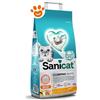 Sanicat Lettiera Agglomerante Clumping White Duo Vaniglia e Mandarino - Sacco Da 10 Lt - CONFEZIONE RISPARMIO