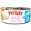 Petreet Cat Adult Tonno Rosa e Pesce Bianco - Lattina Da 70 Gr