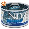 Farmina Dog N&D Ocean Puppy Mini Merluzzo e Zucca - Lattina da 140 Gr - CONFEZIONE RISPARMIO