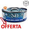 Farmina Cat N&D Ocean Kitten Tonno, Merluzzo, Gambero e Zucca - Lattina da 70 Gr - CONFEZIONE RISPARMIO