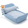 Leopet Lettino Culla Zig Zag (45x60 cm) - Azzurro