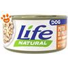 Life Dog Natural Petto di Pollo con Formaggio - Lattina Da 90 Gr - CONFEZIONE RISPARMIO