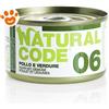 Natural Code 6 Cat Adult al Pollo e Verdure - Lattina Da 85 Gr