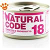 Natural Code 18 Cat Adult al Tonnetto e Prosciutto - Lattina Da 85 Gr