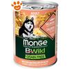 Monge Bwild Dog Adult Grain Free Salmone Zucca e Zucchine - Lattina Da 400 Gr