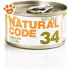 Natural Code 34 Cat Adult al Tonno e Kiwi in Jelly - Lattina Da 85 Gr