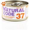 Natural Code 37 Cat Adult al Tonno, Pollo e Calamari in Jelly - Lattina Da 85 Gr