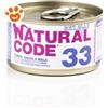 Natural Code 33 Cat Adult al Tonno e Orata e Mela in Jelly - Lattina Da 85 Gr - CONFEZIONE RISPARMIO