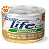 Life Cat Natural "Le Ricette" Pollo con Fegatini - Lattina Da 150 Gr