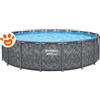 Bestway Piscina Rotonda APX 365 (Ø549x132m) Marmo Scuro con Pompa a Sabbia Art. 561KC - APX 365 (Ø549x132cm)