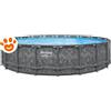 Bestway Piscina Rotonda APX 365 (Ø610x132m) Marmo Scuro con Pompa a Sabbia Art. 561KE - APX 365 (Ø610x132cm)