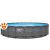 Bestway Piscina Rotonda APX 365 (Ø671x132 cm) Marmo Scuro con Pompa a Sabbia Art. 561JZ - APX 365 (Ø671x132cm)