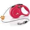 Flexi Guinzaglio Rosso a Corda - XS (3m)