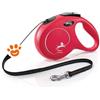 Flexi Guinzaglio Rosso a Corda - M (8m)