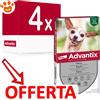 Elanco Dog Advantix Spot-On (<4kg) - Offerta [PREZZO A CONFEZIONE] Quantità minima 4, Confezione da 6 Pipette