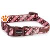 Camon Dog Collare Regolabile Twill Dot Pink (20x360 mm) - Confezione Da 1 Pezzo