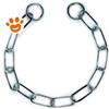 Leopet Dog Collare a Strangolo a Catena con Anelli Lunghi - 46x3 cm