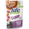 Life Cat Natural Soup Tonno e Alicette in Brodo con Salmone - Bustina Da 60 Gr