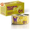 Natural Code 1 Cat Adult Light Tonno e Mirtilli - Confezione Da 4×70 Gr