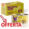 Natural Code 1 Cat Adult Light Tonno e Mirtilli - Confezione Da 4×70 Gr - CONFEZIONE RISPARMIO