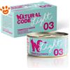 Natural Code 3 Cat Adult Light Tonnetto e Carote - Confezione Da 4×70 Gr