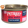 Petreet Vero Mare Cat Adult Filetto Intero di Tonno con Gamberetti - Lattina Da 70 Gr