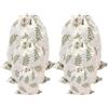 TIKODIDA 6 Sacchetti in Lino Cotone Coulisse Beige per Biancheria e Calzini, Leggeri e Facili da Trasportare, per Viaggio e Casa