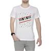 Erido Battere Esso Pianoforte Uomo Girocollo T-Shirt Bianco Maniche Corte Dimensioni M Men's White T-Shirt Medium Size M