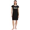 Liu Jo Abito Donna Corto Jersey Nero/cach Water ES26LJ48 VA6212 JS003 P9492 (IT, Testo, L, Regular, Regular, Nero)